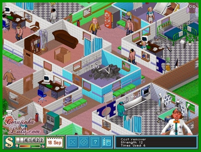 Game Nostalgia dos anos 90: Theme Hospital gameplay review resenha jogo simulador simulação pc origin ea electronic arts bullfrog productions