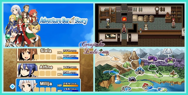 gameplay screenshot Adventure Bar Story, um RPG viciante e cheio de aventura 3ds ios android google play iphone ios ipad ipod restaurante chef receita monstros mago elfa ladrão arqueiro ação | ©CorujinhaLulu.com