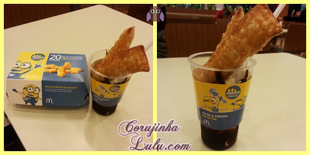 Batatas Minions e Caldo & Freddo com tortinhas de Banana meu malvado favorito mc donalds donald's sobremesa sundae sorvete batata frita | ©CorujinhaLulu.com