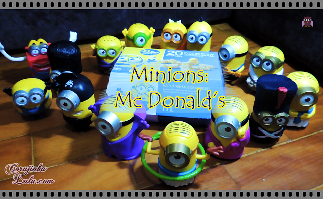 Coleção completa dos Minions Mc Lanche Feliz 2015 mc donalds donald's meu malvado favorito filme movie universal studios pictures | ©CorujinhaLulu.com