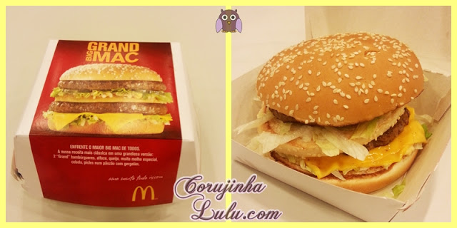 Grand Big Mac mc donalds donald's mega sanduíche lanche hamburguer | ©CorujinhaLulu.com