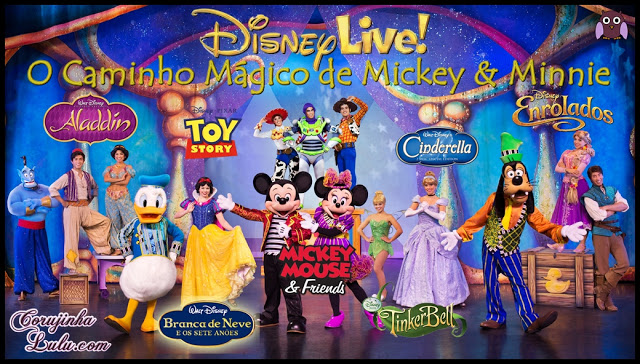Disney Live! O Caminho Mágico de Mickey e Minnie Mickey's Magic Show enrolados aladdin branca de neve donald pateta toy story tinker bell cinderela 