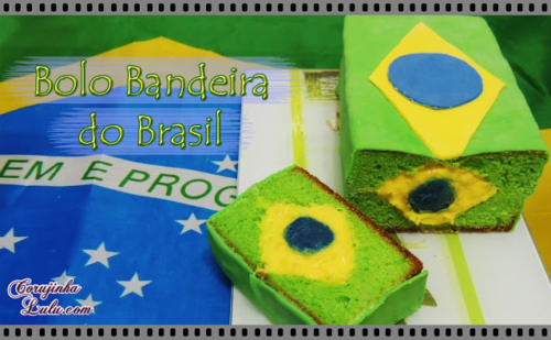 Bolo Bandeira do Brasil – De Bico Cheio