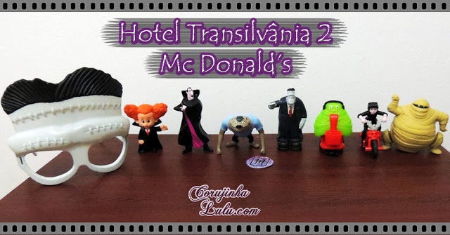 Coleção completa do Hotel Transilvânia 2 Mc Lanche Feliz transylvania mc donalds brinde action figures dracula frank frankstein frankstain cajita feliz happy meal 2015 corujinhalulu.com corujinhalulu corujinha lulu