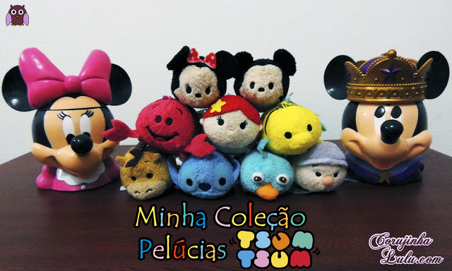 Minha coleção de pelúcias Disney Tsum Tsum + novidade FOM plushes collection mickey minnie bala no alvo sebastião linguado ariel stitch perry dunga | ©CorujinhaLulu.com