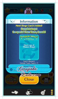 Dicas para a Cartela 6 do Mission Bingo Tsum Tsum disney oswald rabbit lucky missão tarefas truques | ©CorujinhaLulu.com