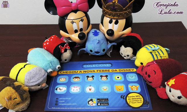 Minha coleção de pelúcias Disney Tsum Tsum + novidade FOM plushes collection mickey minnie bala no alvo sebastião linguado ariel stitch perry dunga | ©CorujinhaLulu.com