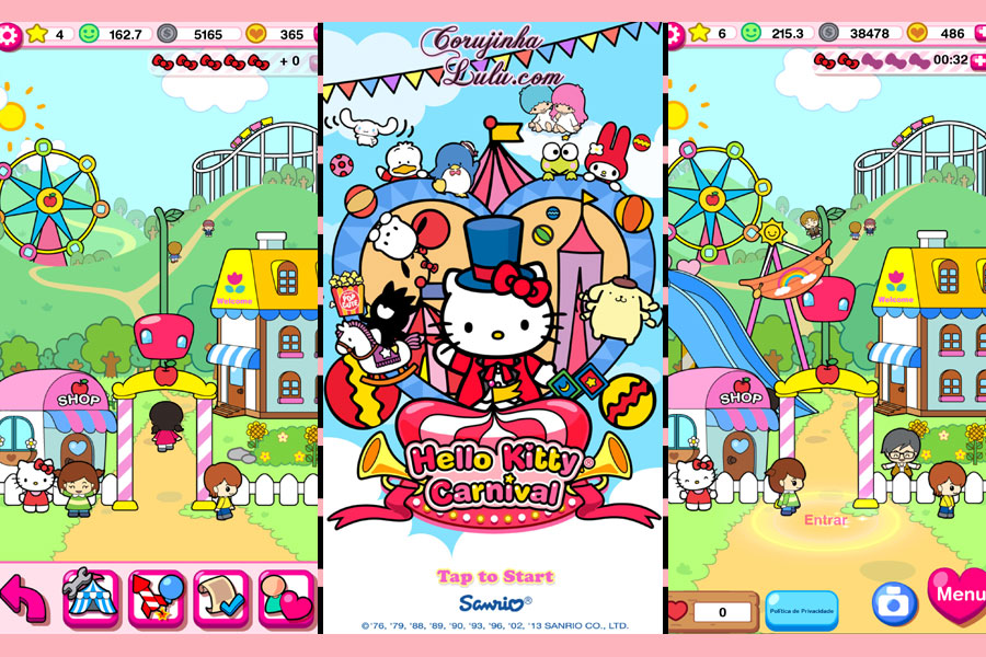 gameplay hello kitty carnival mobile game app sanrio ©corujinhalulu.com