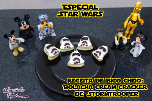 Bolacha salgada / cream cracker de Stormtrooper | De Bico Cheio Especial Star Wars