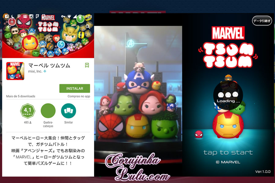 marvel tsum tsum gameplay corujinhalulu corujinha lulu game app jogo novidade disney rpg 