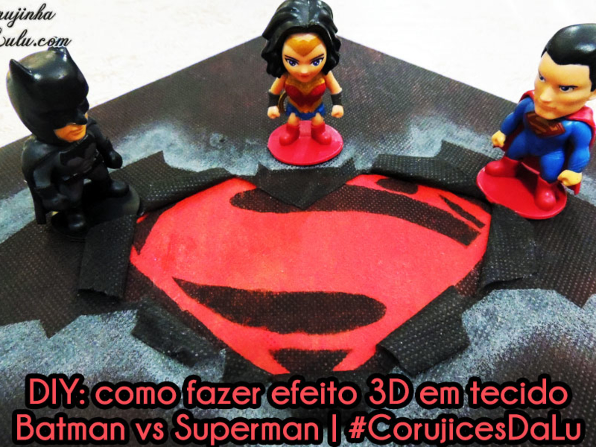 Como Fazer Efeito 3d Em Tecido Quadro Camiseta Batman Vs Superman