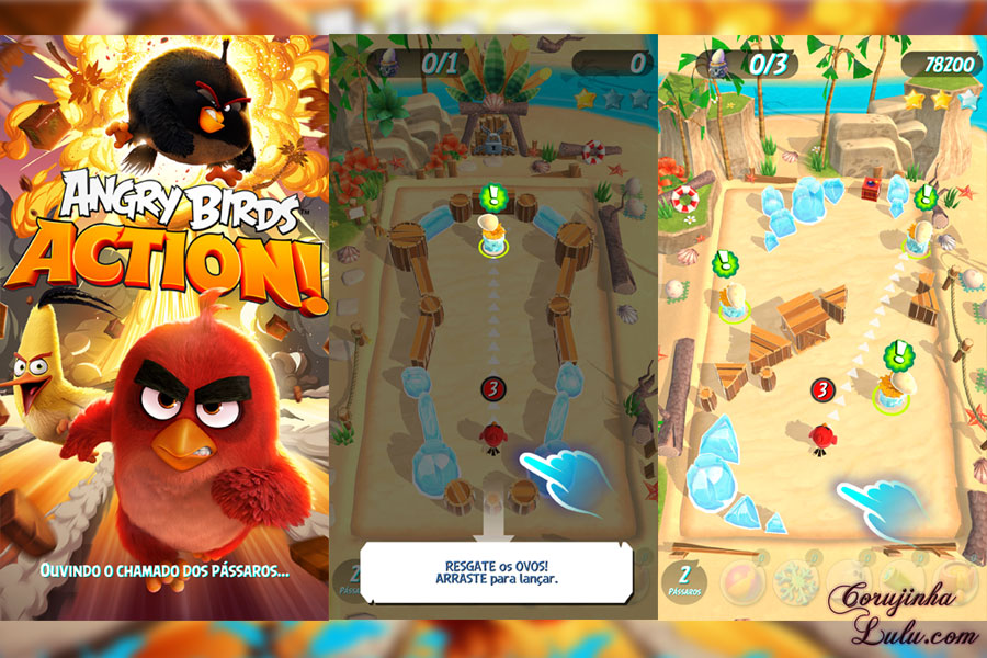 angry birds action gameplay game jogo app celular tablet iphone ipad filme movie  rovio 2016 corujinhalulu aparelho móvel mobile