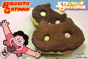 Receita de sanduíche de sorvete do Biscoito Gatinho Steven Universe Universo Cartoon Network De Bico Cheio | ©CorujinhaLulu.com