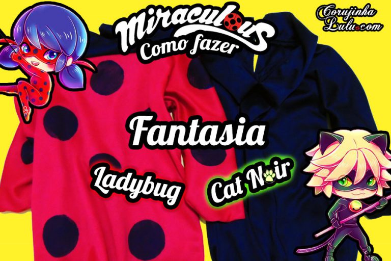 Como Fazer Fantasia Ladybug e Cat Noir - Diy Miraculous - Corujices da Lu | ©CorujinhaLulu.com
