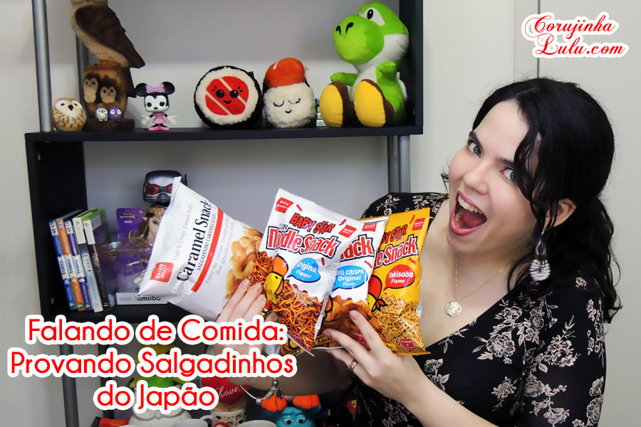 Provando Salgadinhos do Japão - Comidas Japonesas / Falando de Comida daiso japan brasil caramel snack noodle big star miojo macarrão arroz wasabi | ©CorujinhaLulu.com