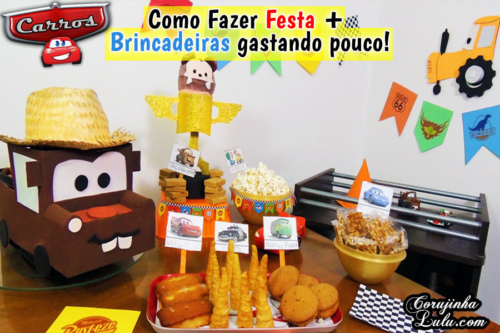 Diy Carros 3: Como Fazer Festa + Brincadeiras gastando pouco – Disney Pixar | Corujices da Lu