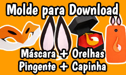 Download: Kit Rena Rouge - Máscara + Orelhas + Pingente + Capinha (Miraculous As Aventuras de Ladybug) | ©CorujinhaLulu.com corujices da lu corujicesdalu #corujicesdalu alya volpina corujinha lulu corujinhalulu gratuito molde grátis