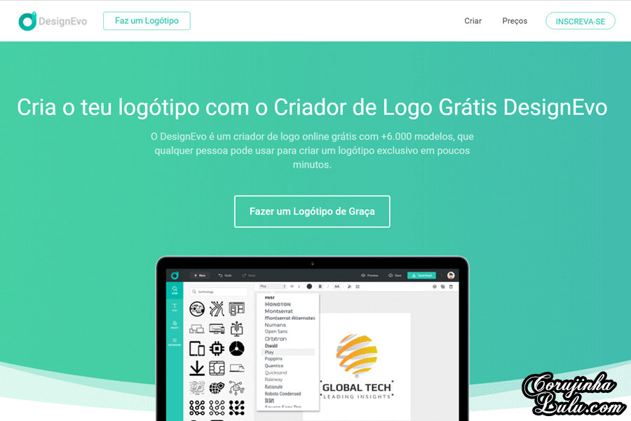 Como Fazer Logos Grátis | ©CorujinhaLulu.com Como Fazer Logo Profissional Gratuitamente criação marketing digital fácil tutorial