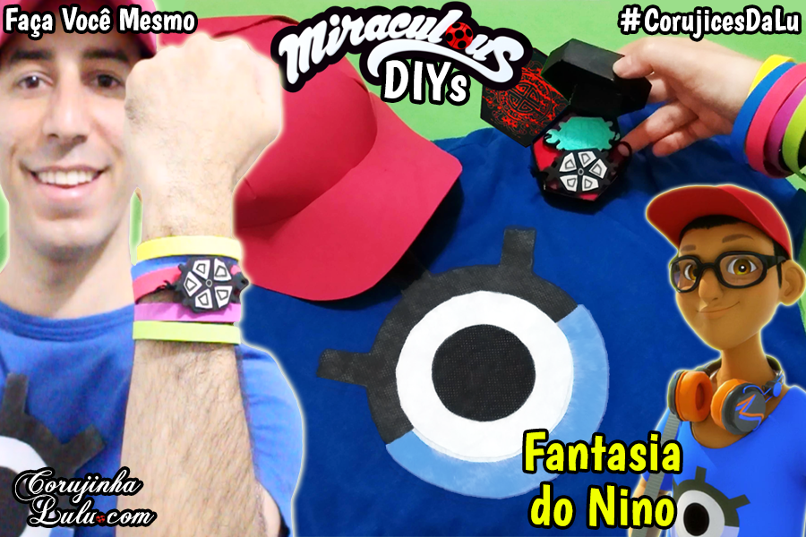 Anansi Miraculous Ladybug 2 DIY - Kit Nino / Carapace Fantasia com Miraculous da Tartaruga + Camisa + Boné e+ - Corujices da Lu | ©CorujinhaLulu.com corujinhalulu corujinha lulu luciene sans passo a passo tutorial manualidades how to