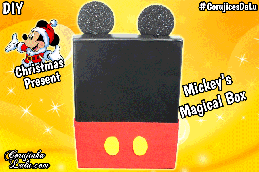 Mickey Mouse Christmas Carol - How to make a magical present box full of gifts DIY Disney - Corujices da Lu | ©CorujinhaLulu.com