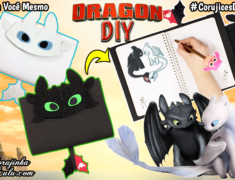 Diy Caderno Banguela e Fúria da Luz – Material Escolar de Como Treinar O Seu Dragão 3 | Corujices da Lu