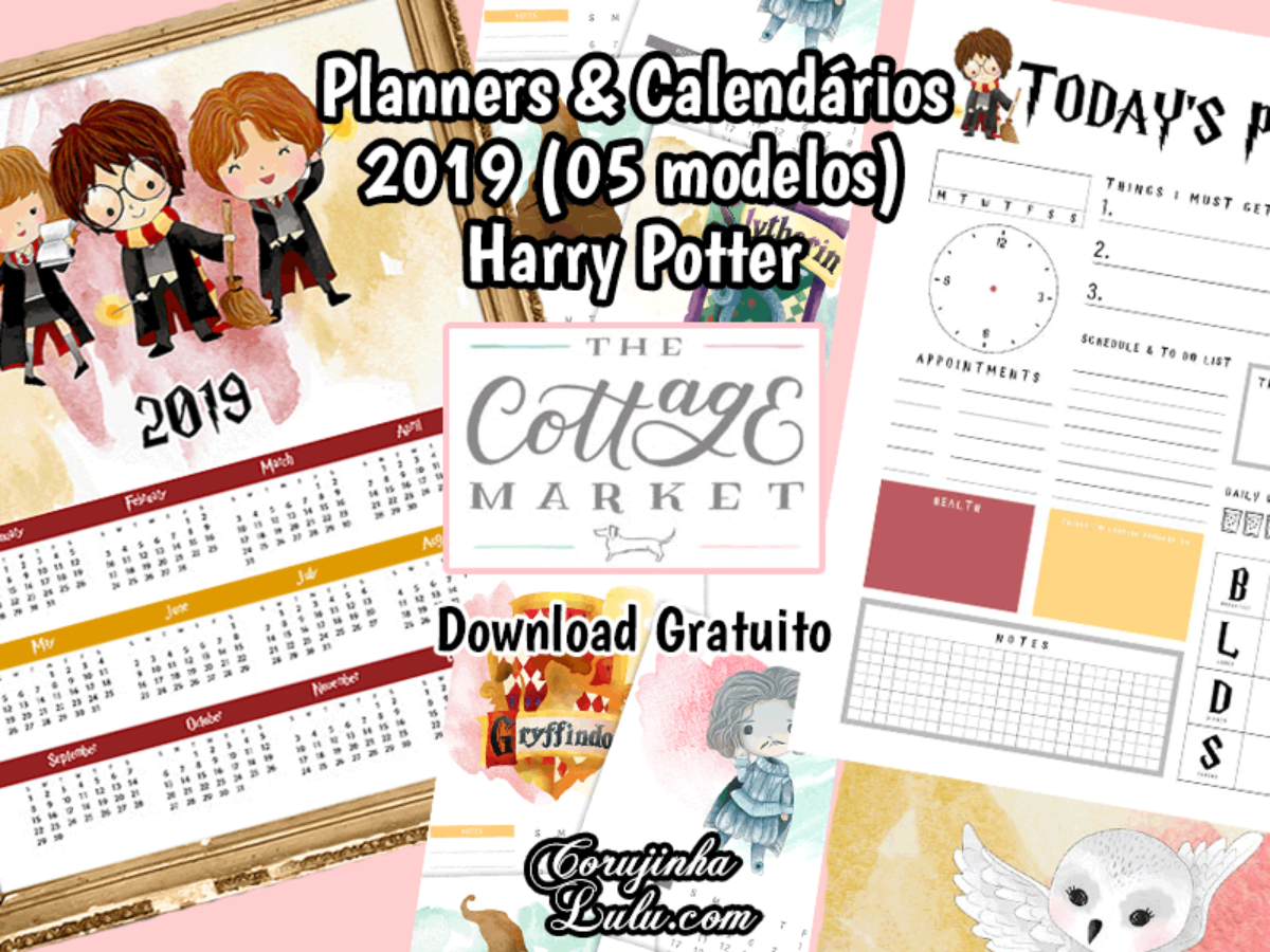 Planner e Calendário 2018 de Harry Potter (Gratuito)